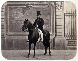 Cavalier portrait équestre c1860