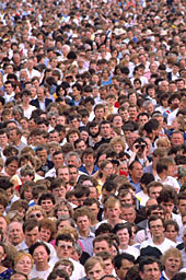 Foule en attente - années 80