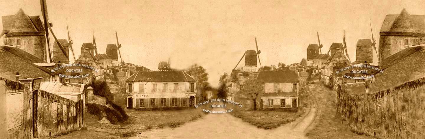 Panorama imaginaire de moulins à Montmartre - ref. 469771 - © Ducatez/Jean-Pierre Ducatez